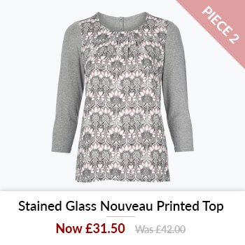 Stained Glass Nouveau Printed Top - Was £42 Now £31.50!